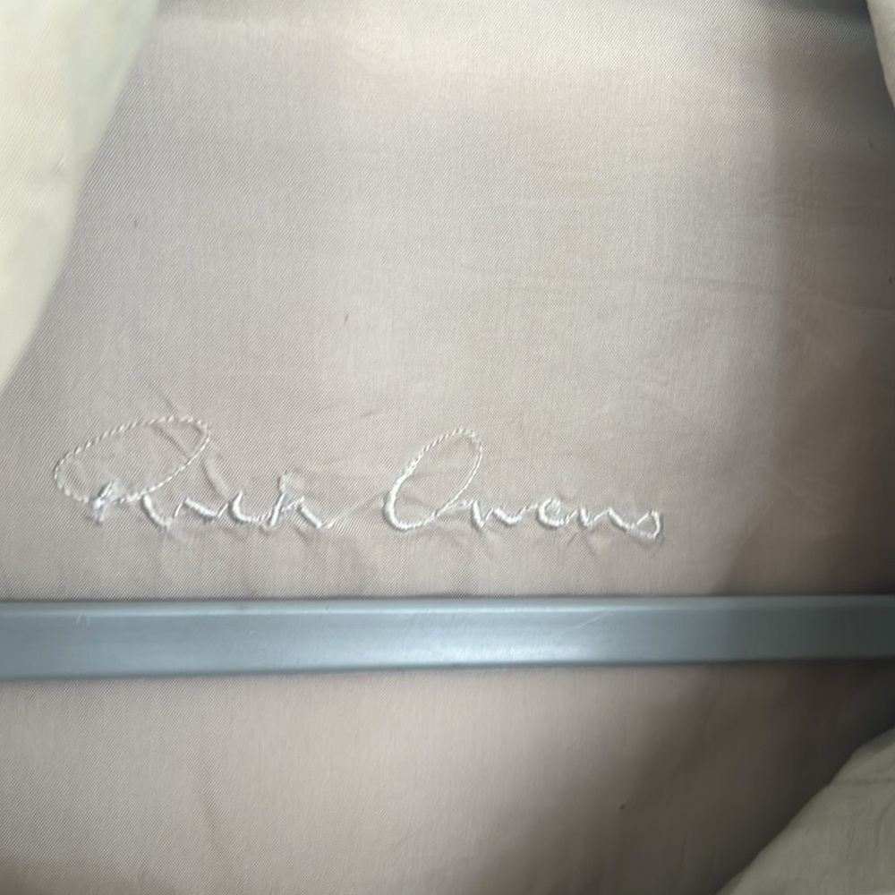 Rick Owens Tan Leather Jacket celebrity owned - Picture 2 of 15